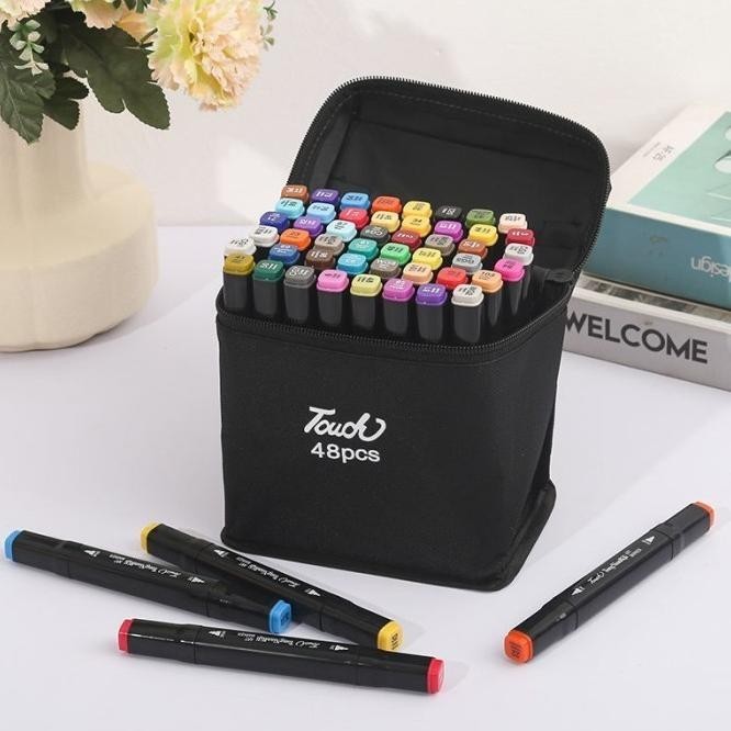 

Super Murah Set Colour Marker Pen, Touch Spidol Marker 2 Sisi, Set Spidol Berwarna Hig Quality