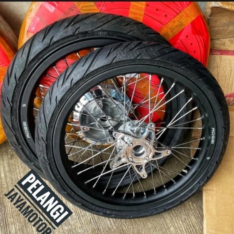 DFR Velg Motor Honda CB150New/ Cb150 Facelift/ CBR150/Tromol set jari Velg plus ban full baru Free r