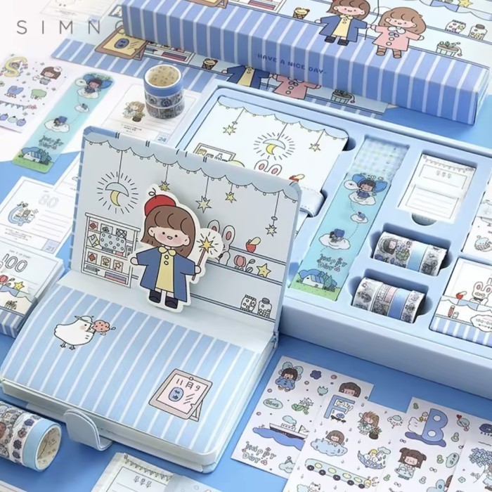 

Diary Set Kit - Journal Kit Set - Kado Ulang Tahun - Diary Korea Set