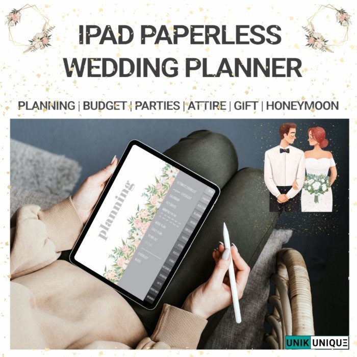 

IPad Paperless Wedding Planner - Budget Parties Catering Attire Gifts