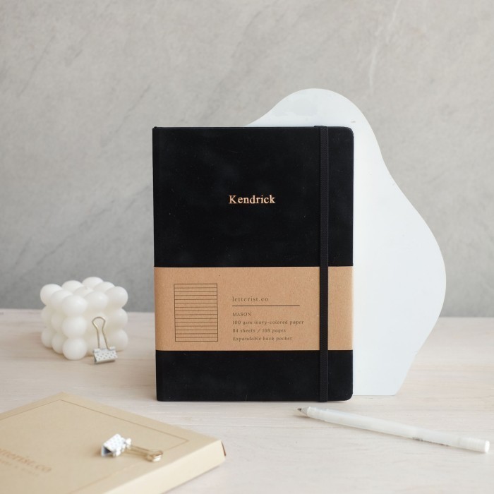 

Mason Suede Notebook Charcoal Black / Jurnal / Diary / Buku catatan