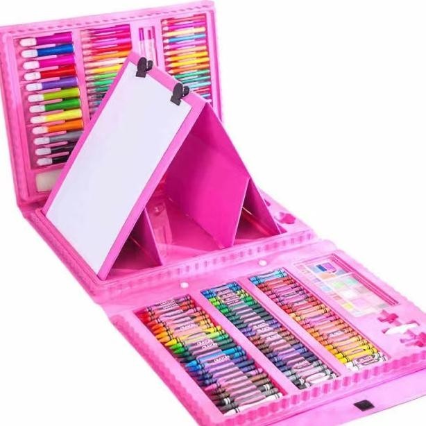 

Original Crayon Anak Pengasah 208Pcs Set Alat Menggambar Melukis Anak-Anak Crayon Cat Air Pensil Warna Ez23
