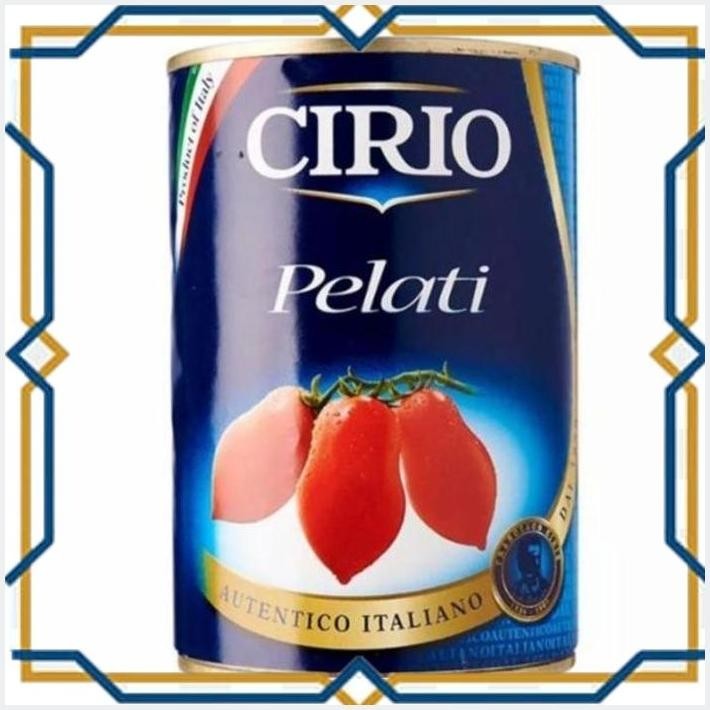 

[IKK] CIRIO WHOLE PEELED PLUM TOMATO 400 GR - TOMAT KUPAS DALAM JUS TOMAT