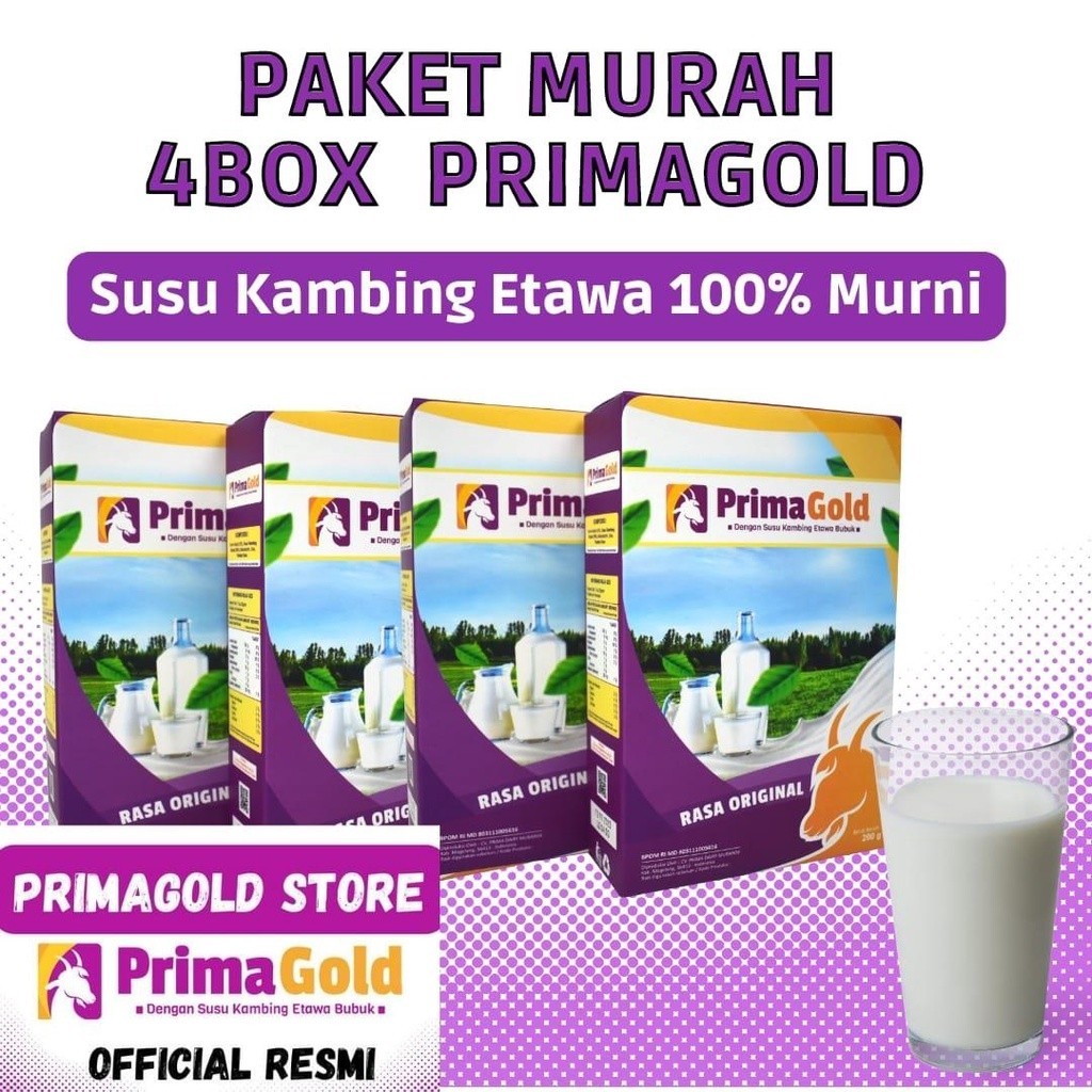 

Paket Hemat 4 BOX PRIMAGOLD Susu Etawa Termurah Asli Promo Bubuk Premium Enak S1R6 Terbaik Bagus Bpom Paling Laris Terbagus Kekinian Terlaris Berman