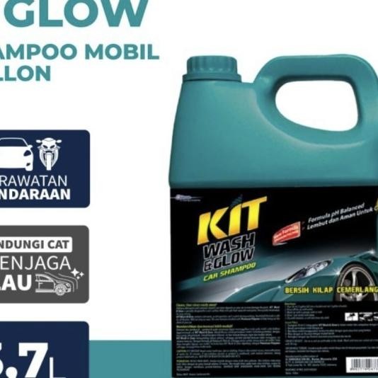 Kit Wash & Glow/Kit Wash And Glow Car Shampo/Sampo Mobil 3.7L/3700Ml