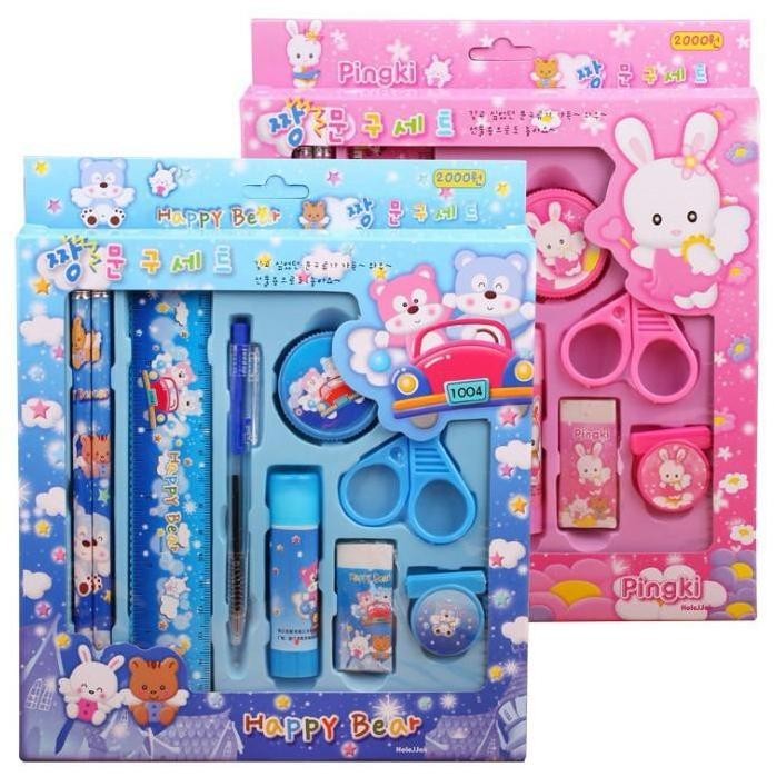 

et-12 2009 Pencil Set 9 In 1 Alat Tulis Sekolah Anak Lengkap Murah