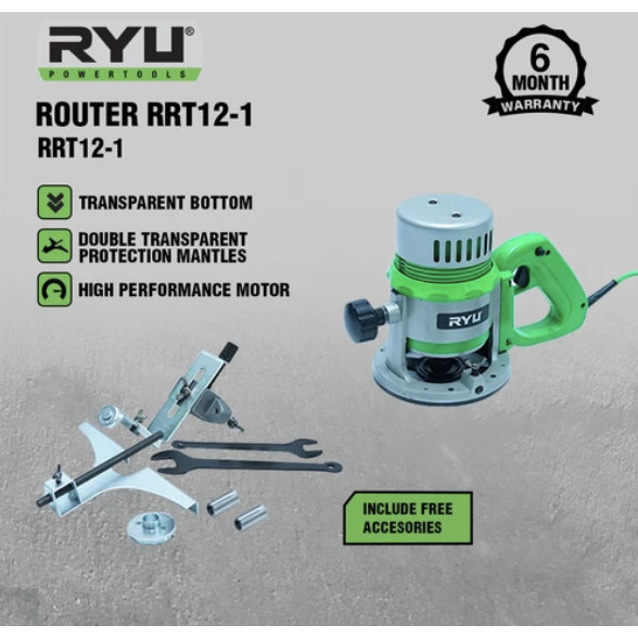 Mesin Propil 2 Tangan RYU Router RRT12-1 Roter Pahat Kayu Profil Kayu