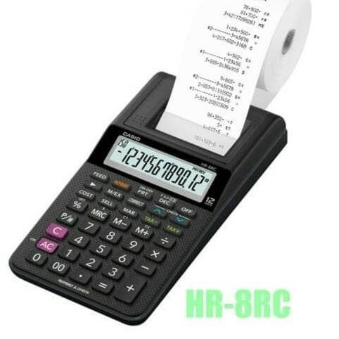 

PAKET CASIO HR-8RC + BATERAI KALKULATOR / CALCULATOR PRINTING HR 8 RC