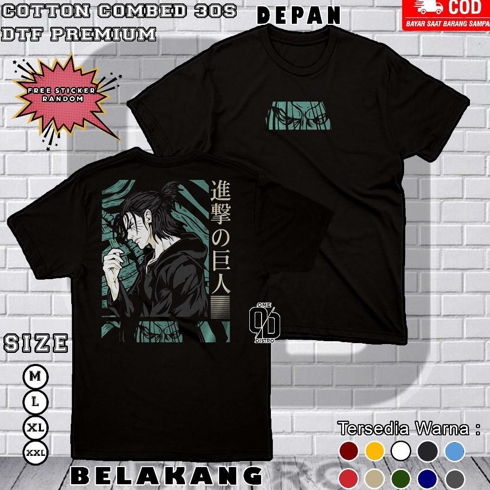 Terbaru Baju Kaos Eren Yeager Anime Attack On Titan Jaeger Aot Premium