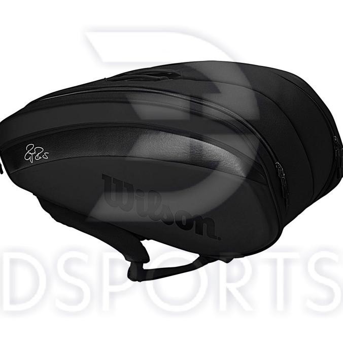 Wilson Roger Federer DNA Black RF R 12 Pack ( Tennis Bag Tas Tenis )