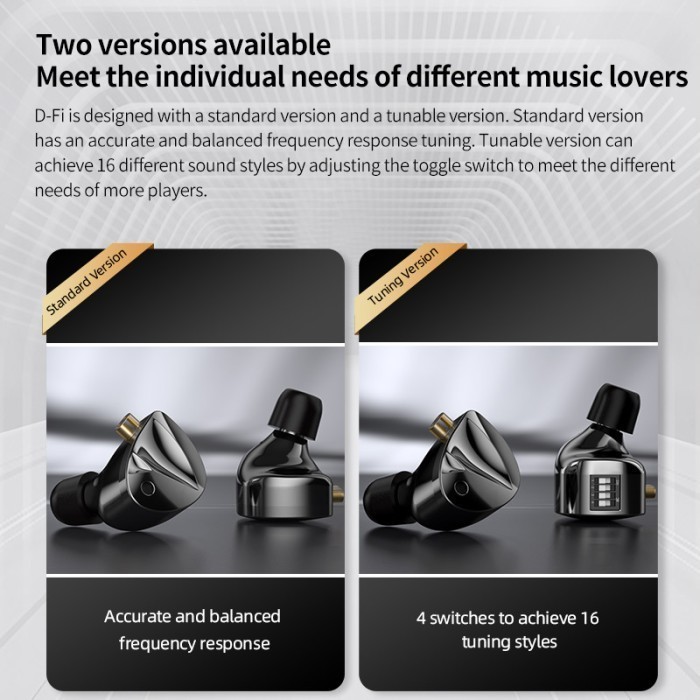 Kz D-Fi Earphone With Mic Innovative Precise Tuning Method Kz D Fi Dfi - With Switch,Driver No Cable