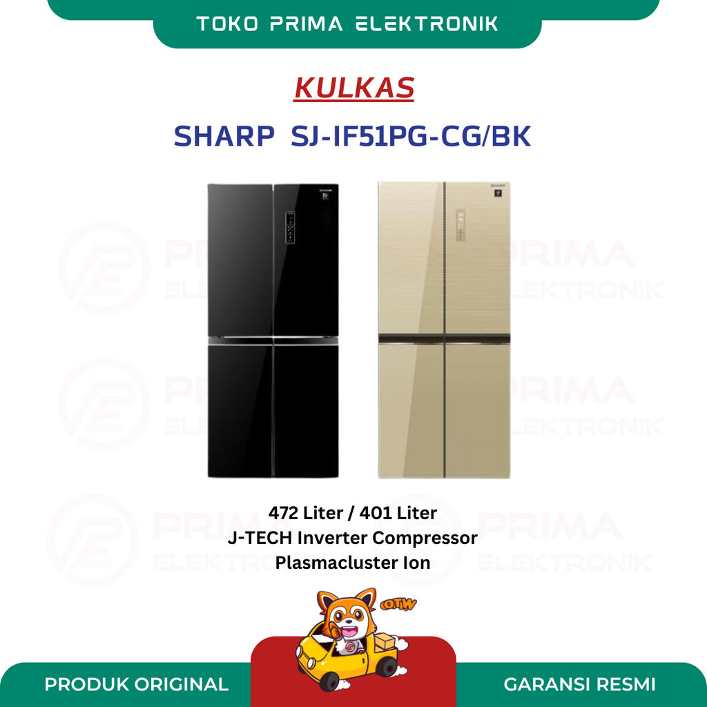 SHARP KULKAS SJ-IF51PG-CG/BK