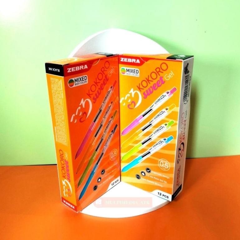

TERMURAH PEN ZEBRA KOKORO SWEET GEL 0.5 (12PCS) / PEN KOKORO SWEET GEL MIXED BODY COLORS Yu-10
