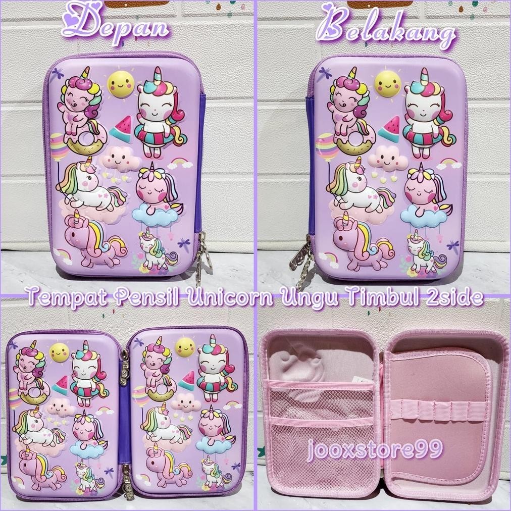 

ORIGINAL Tempat Pensil Karakter Timbul 3D Kotak Pencil Anak Sekolah Squisy 3D Pencil Case Astronot Unicorn Timbul fx-4