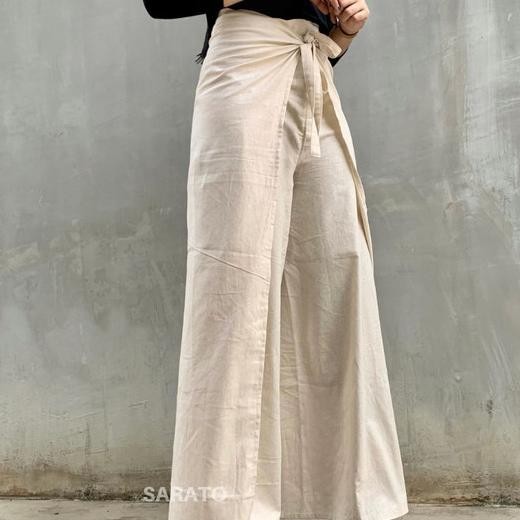 Gia Pants - Wrap Pants Celana Lilit / Kulot Linen