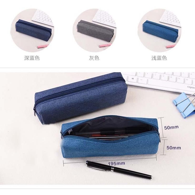 

If56 Kotak Pensil Denim - Kotak Pencil Dengan Kunci Kombinasi - Pensil Case Cod