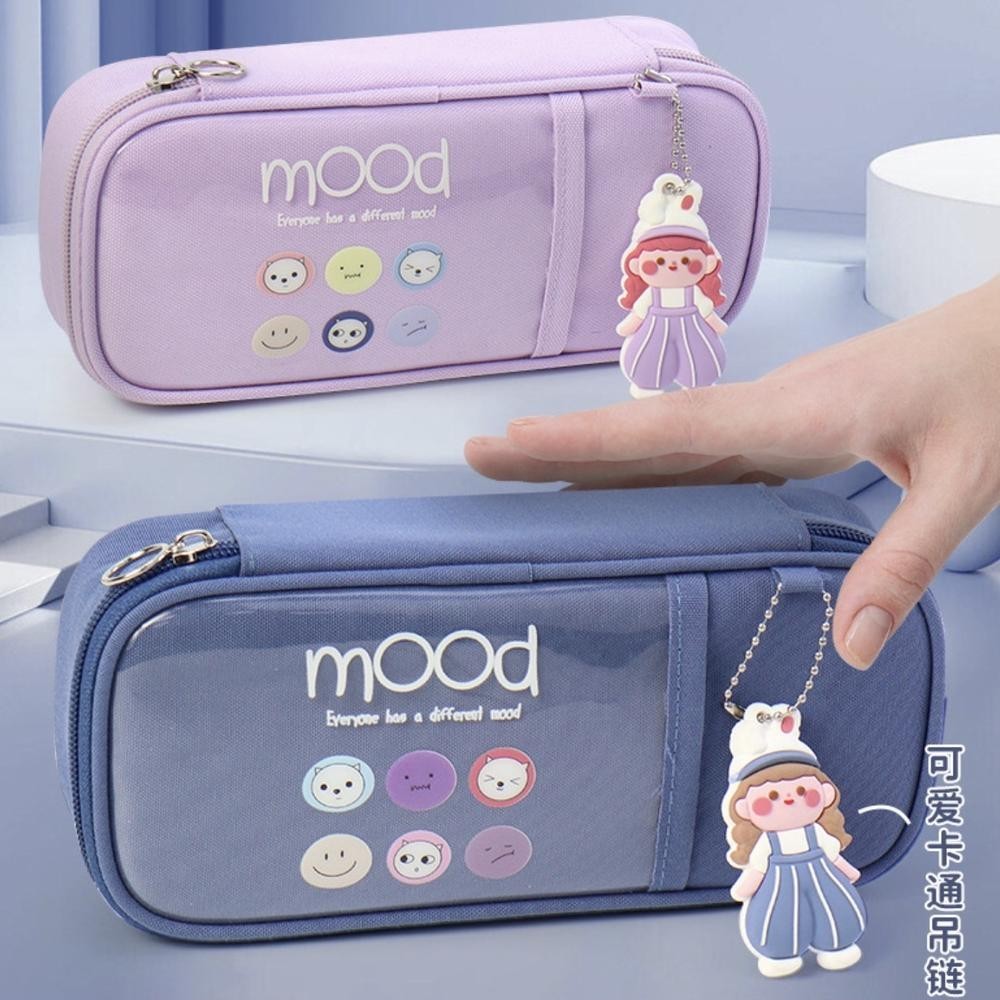 

U-45 Txs05 Korean Pen Pencil Case Cartoon Mood Plus Gantungan Kotak Tempat Pensil Ktm Buruan Beli