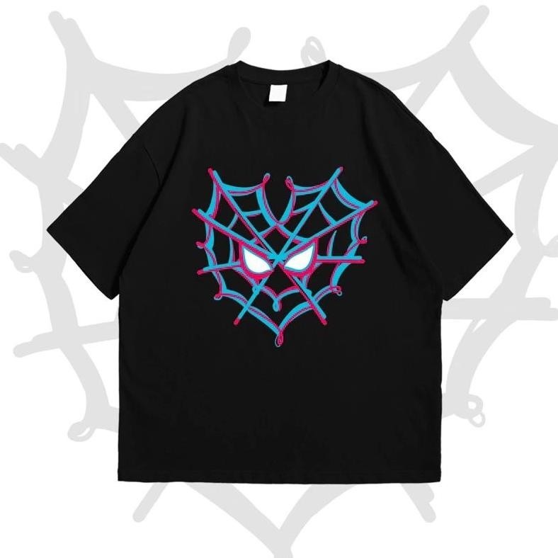 Promo Kaos Couple V4 Spiderman Miles Morales & Gwen Stacy Spiderman Couple Tshirt Spiderman Couple B