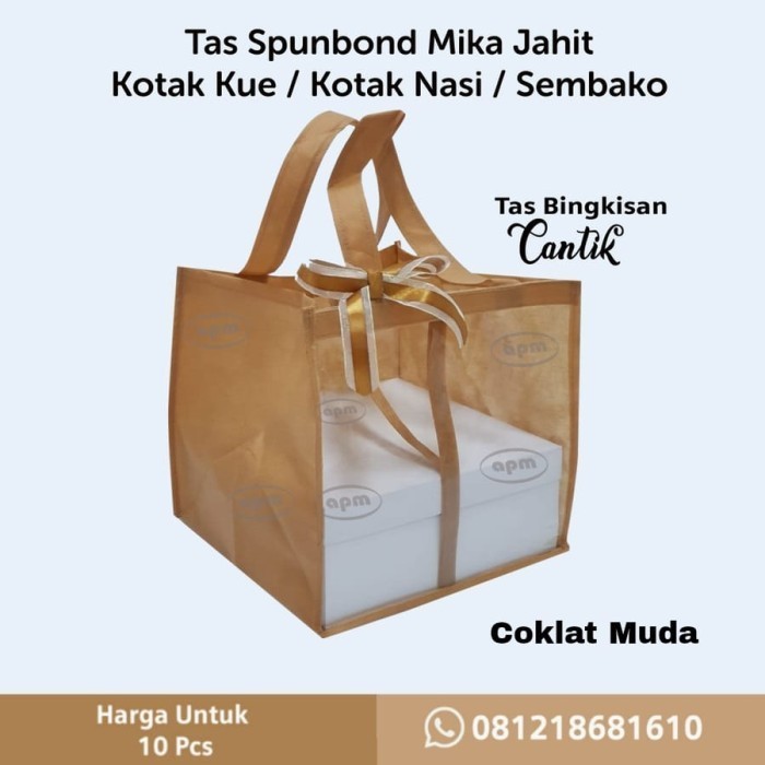 

MURAH Tas Spunbond Mika Jahit Kotak Kue / Kotak Nasi / Sembako