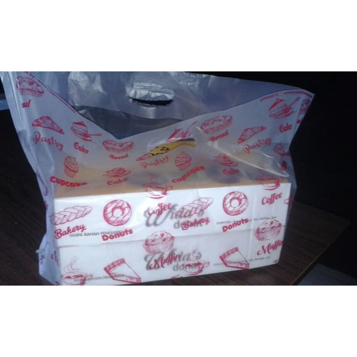 

TERMURAH Kantong Plastik Donat Isi 6 uk 49.5x26.5 Lipatan 7 dan 9 isi 50 pcs