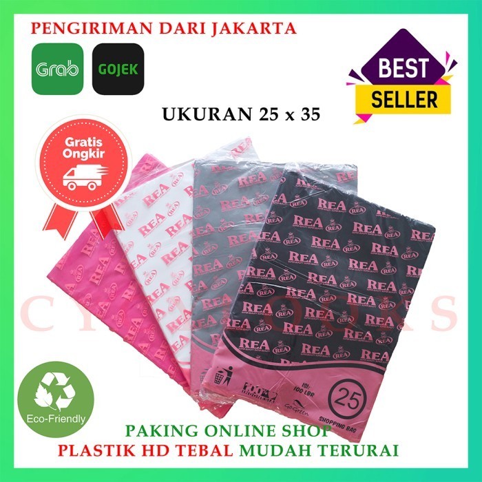 

HOT SALE Kantong Plastik HD Bungkus Tebal Tanpa Plong Packing Online Shop 25x35