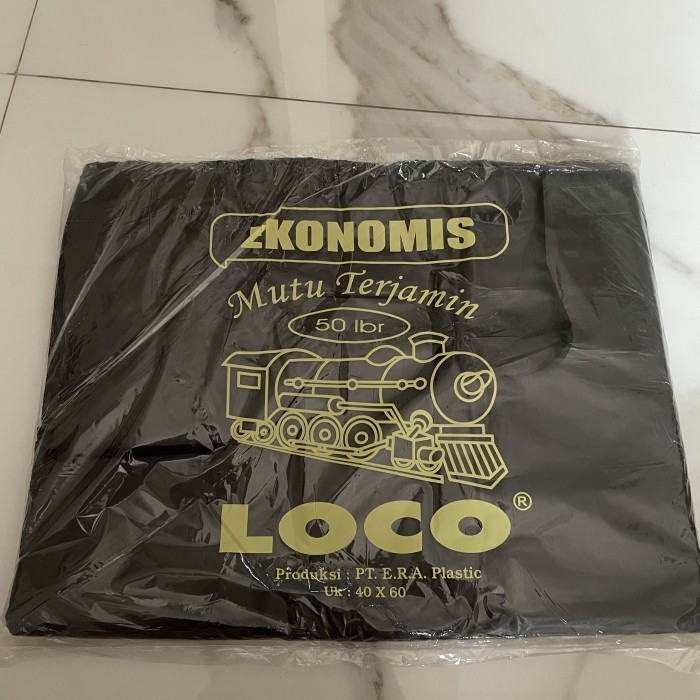 

HRG DISKON KANTONG PLASTIK LOCO EKONOMIS HITAM UK 40x60 ISI 50 LEMBAR