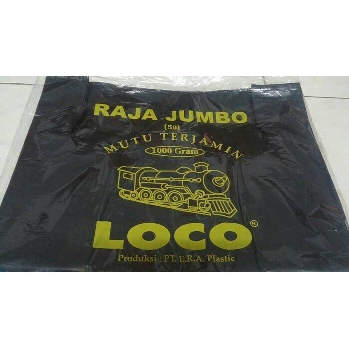 

DISKON KANTONG PLASTIK KRESEK LOCO RAJA JUMBO UKURAN 50 HITAM TEBAL