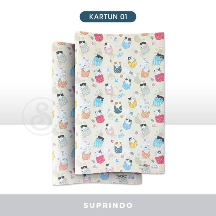 

TERMURAH (10 lbr) KERTAS KADO MOTIF KARTUN 63.5 x 49.5 cm