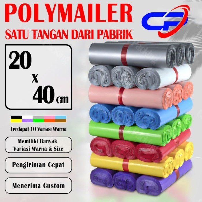 

JUAL Plastik Packing Olshop 20X40CM Isi 100pcs Warna Warni Glossy Tebal