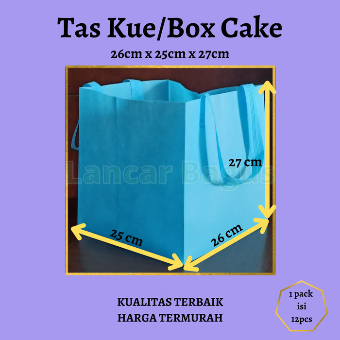 

SALE Tas Kue Spunbond Goodie Bag 26cx25x27cm Box Cake