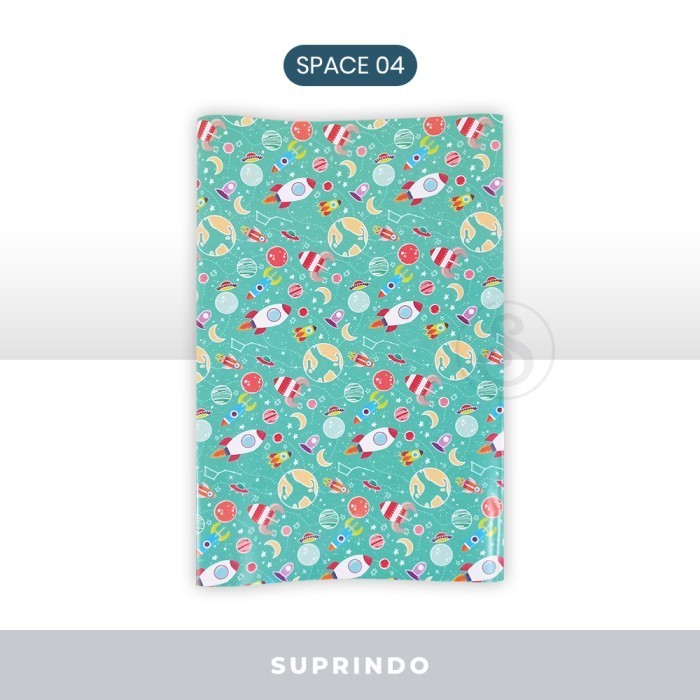 

HOT PROMO (10 lbr) Kertas Kado Anak Space Luar Angkasa