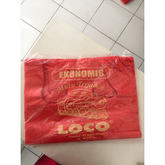 

MURAH Kantong Plastik Loco Merah Ekonomis uk. 40 (isi 50 lembar)