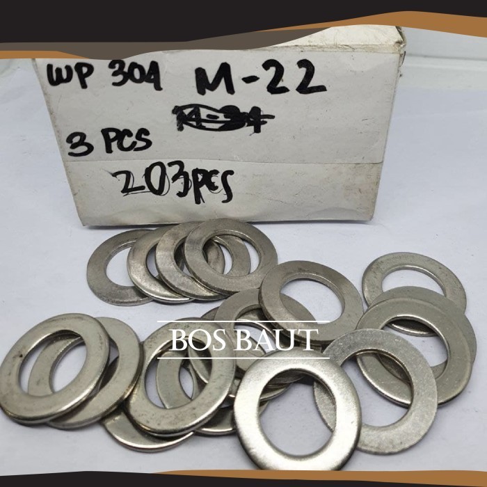 Ring Plat Stainless Steel SS304 - Washer Plat Stainless M22