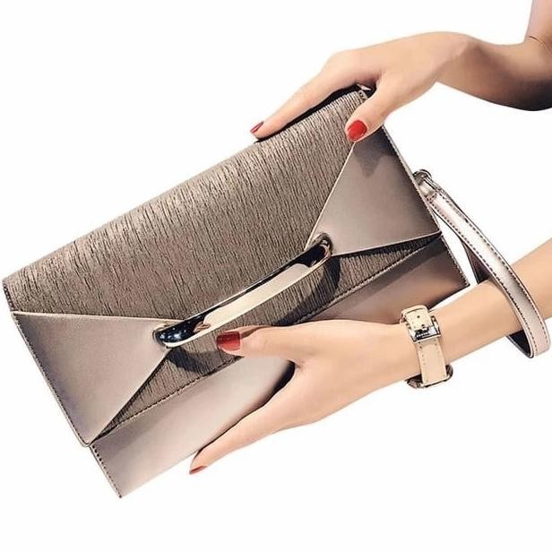TAS CLUTCH FASHION/PESTA WANITA ELEGAN MEWAH KULIT SERIES IMPORT