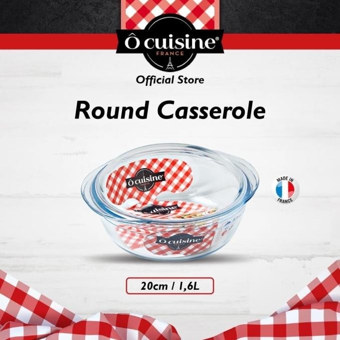 

Mangkok Kaca Ocusine Casseroles With Insert - Round 1,6L - 20Cm