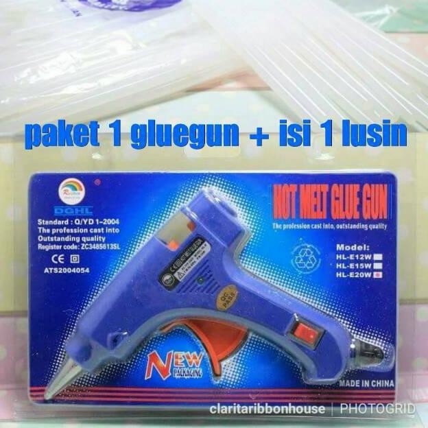

VIRAL GlueGun Plus Lem 12pcs Paket Gluegun Lem He13