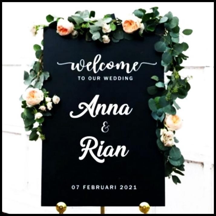 

GRATIS ONGKIR CUTTING STICKER WELCOME TO OUR WEDDING STIKER WEDDING BOARDS DEKORASI !!!!