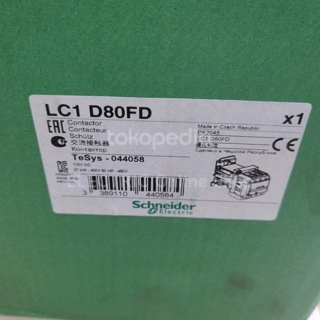 Contactor Schneider Lc1D80Fd 110Vdc 37Kw Original Schneider Ori