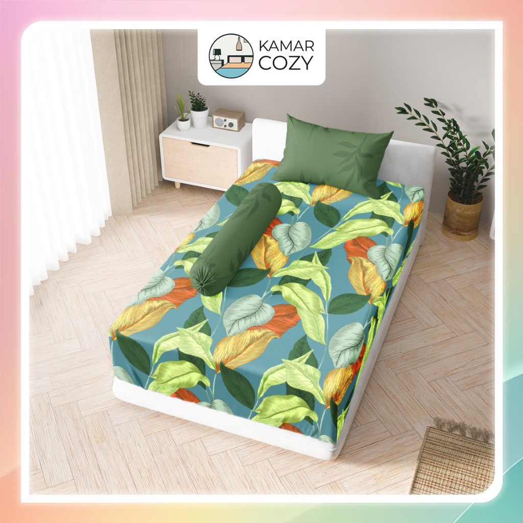 Sprei Kintakun Set Fitted Single 90x200 / 100x200 / 120x200 Adelina Dluxe Aesthetic Tinggi 25 cm Est