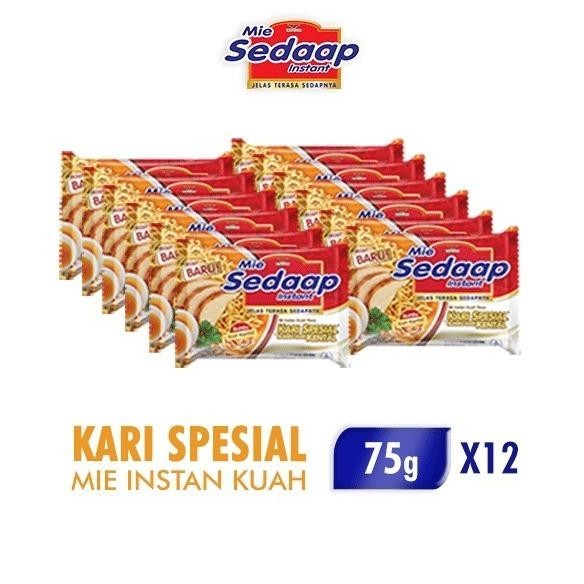 

Sedaap Mie Instan Kari Kental Spesial 75 Gr X 12 Pcs