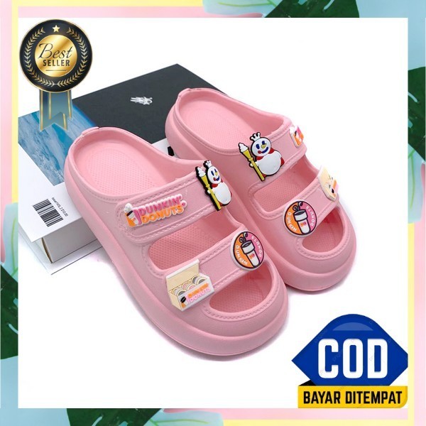 Sandl Ank Lucu Murah Sandal Anak Perempuan Kekinian Sendal Selop Selip Karet Slip On Karakter Umur 1