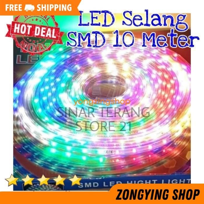 LAMPU SELANG LED 4 WARNA 10 METER OUTDOOR WATERPROOF HIAS AGUSTUS 10M ZONGYING SHOP PRODUK PILIHAN