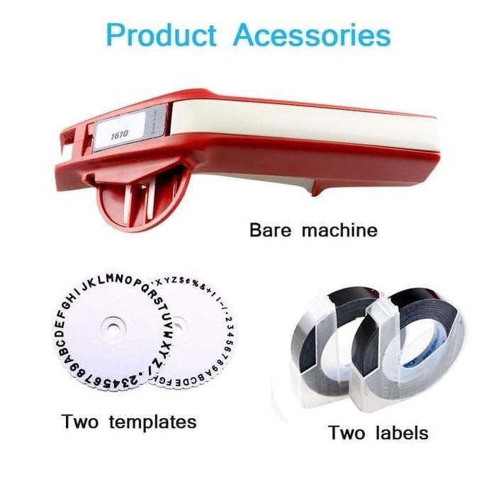 

LABEL MAKER EMBOSS DYMO 1610 BONUS 2 LABEL ORI DYMO HITAM