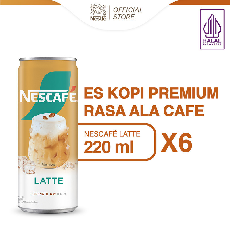 

NESCAFE Kopi Minuman Kaleng Rasa Latte Can 220ml x6