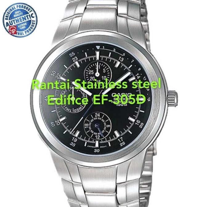 RANTAI STAINLESS STEEL SILVER CASIO EDIFICE EF305D EF-305D ORIGINAL