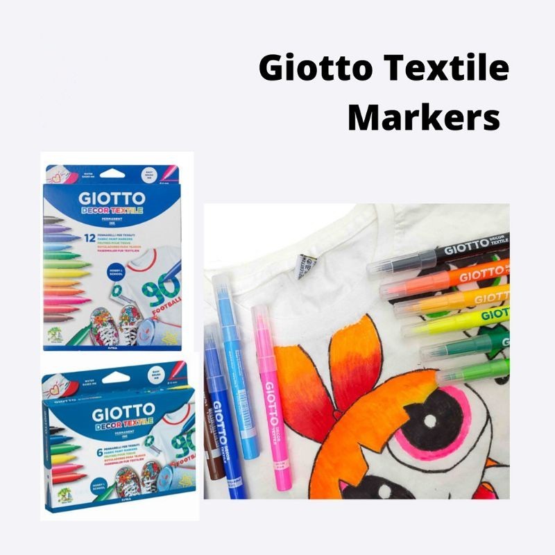 

GIOTTO DECOR TEXTILE PERMANENT FABRIC MARKER SET SPIDOL CAT KAIN PERMANEN