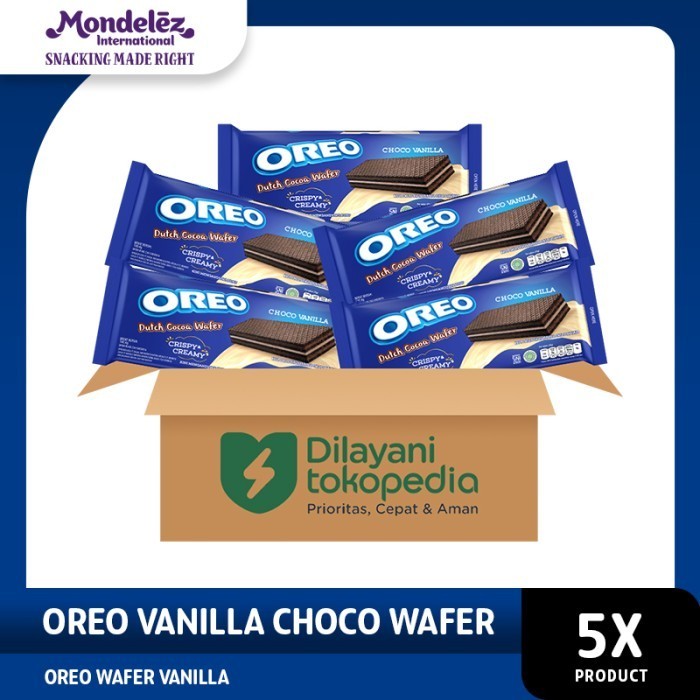 

STOK TERBATAS Oreo Wafer Vanilla Choco 117g - 5 Pack