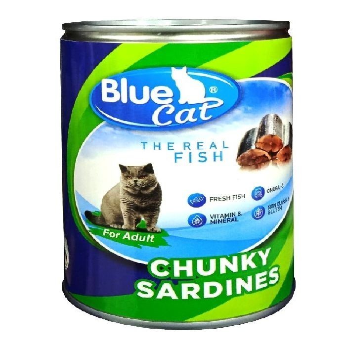 

S53118 CAT FOOD BLUE CAT POTONGAN IKAN SARDEN DALAM JELI 400GR KALENG MAJU BERSAMA (20250107)