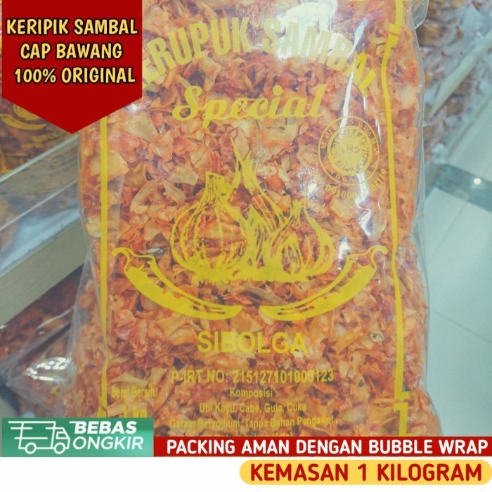 

BIG SALE Keripik Sambal Khas Sibolga Cap Bawang isi 1000 Gram