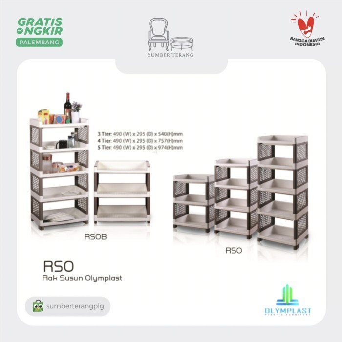 TERLENGKAP Olymplast Rak Susun Plastik RSOB 03 / RSOB 04 / RSOB 05 /Rak Serbaguna